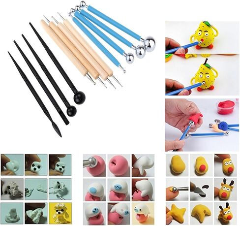 12 قطعة من أدوات الكرة للحرف الورقية وأدوات طين البوليمر ومجموعة النحت فن الرسم على الصخور ماندالا in Kuwait