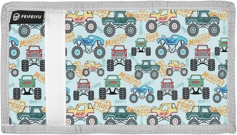 Blue Monster Truck Kids Wallets for Boys Girls Ages 6-18,Trifold Kids with Zippered Coin Pocket,Boys Wallets Christmas Gift in Saudi Arabia