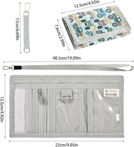 Blue Monster Truck Kids Wallets for Boys Girls Ages 6-18,Trifold Kids with Zippered Coin Pocket,Boys Wallets Christmas Gift in Saudi Arabia