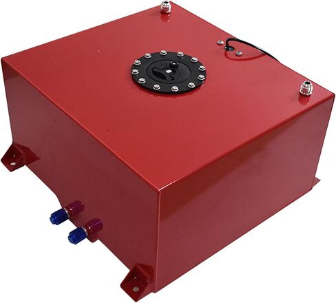 Aluminum 60L 15 Gallon Red Square Transfer Tank Universal Fuel Cell Tank Race Street Drift Strip Fuel Cell Sender&Fuel Line Kit in Saudi Arabia