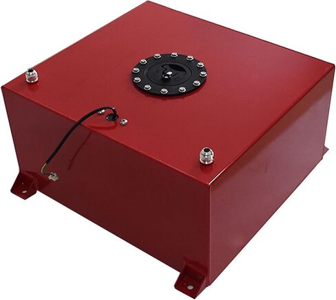 Aluminum 60L 15 Gallon Red Square Transfer Tank Universal Fuel Cell Tank Race Street Drift Strip Fuel Cell Sender&Fuel Line Kit in Saudi Arabia