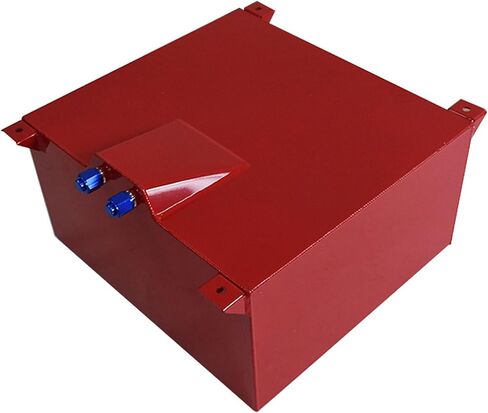 Aluminum 60L 15 Gallon Red Square Transfer Tank Universal Fuel Cell Tank Race Street Drift Strip Fuel Cell Sender&Fuel Line Kit in Saudi Arabia