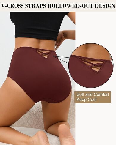 ملابس داخلية عالية الخصر للنساء من ASIMOON سراويل داخلية للتحكم في البطن بتغطية كاملة ملابس داخلية ناعمة قابلة للتمدد بعد الولادة للسيدات in Kuwait