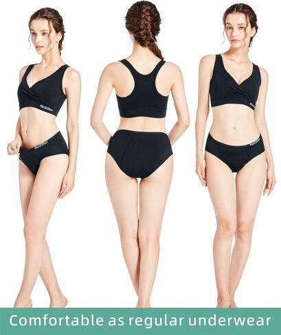 Period Underwear Heavy Flow High Waist Menstrual Panties Soft Leak Proof Absorbent Underwear in Kuwait