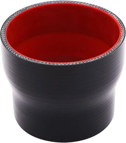 3 إلى 3-1/2 بوصة وصلة توصيل سيليكون سوداء مستقيمة مع 2 مشبك T-Bolt 4 طبقات من البوليستر المقوى المناسب لأنابيب توربو عالية المستوى in Kuwait