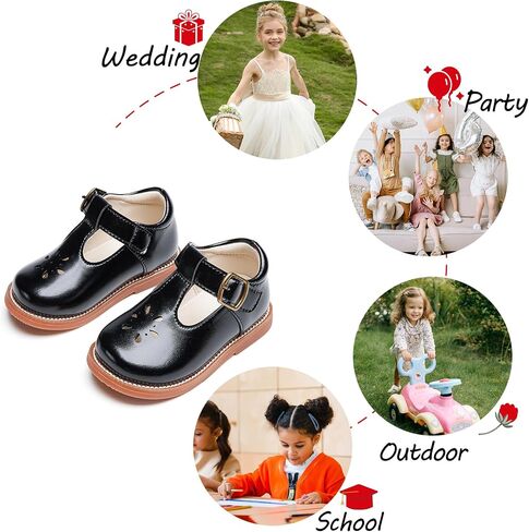 Toddler Girl Mary Jane Dress Oxford Shoes-Little Girl School Uniform Shoes for Wedding Party in Saudi Arabia
