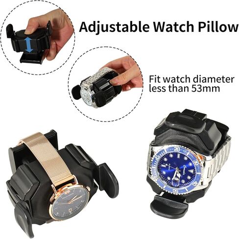 Davivy Watch Winder، 6 ملفاف ساعة أوتوماتيكي مع إضاءة خلفية LED، ملفاف ساعة مع محرك Mabuchi، وسائد قابلة للتعديل، شاشة LCD تعمل باللمس، غلاف خشبي، محول تيار متردد متضمن in Kuwait