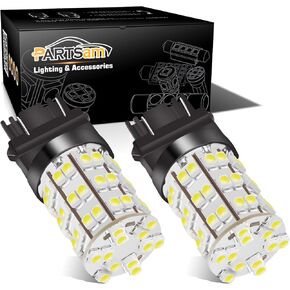 3157 3156 4114 Daytime Running Light Bulbs DRL Driving Light 60LED 3528-SMD 6000K Xenon White Ultra Bright Car Led Bulbs (Pack of 2)