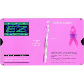 حاسبة الدرجات - مخطط درجات مساعدة المعلم E-Z Grader - إصدار سرطان الثدي (وردي) - 8-1/2 بوصة × 4-3/4 بوصة in Kuwait