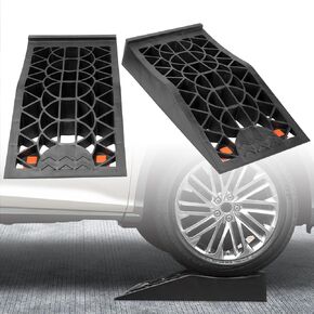 Donext Ramps Low Profile Plastic Car Service Ramps 3 Ton Truck Vehicle - 2 Pack
