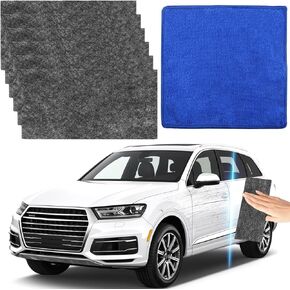 7 Pcs Nano Sparkle Cloth Car Scratch Remover Nano Sparkle Cloth with Car wash Towel Nano Sparkle Cloth for Vehicles Car Paint Deep Scratches Repair