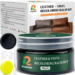 Dark Brown Leather Recoloring Balm Kit, Leather Couch Paint, Scratch Remover, Scratch Repair, Leather Color Restore, Leather Recolor for Couches, Renew Aged, Faded Vinyl Couch, Car Seat