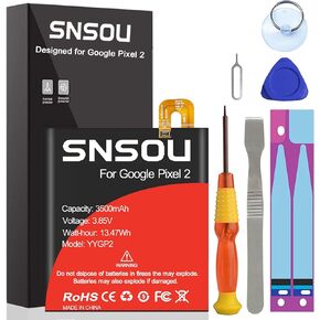 Google Pixel 4 XL Battery, SNSOU 4500mAh Li-Polymer Replacement Battery for HTC Google Pixel 4 XL G020J-B with Repair Replacement Kit Tools