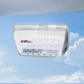 EZ Pass Holder with Strong Suction Cups, Anti-Blue Light Sunscreen Windshield Mount for Secure Toll Pass Placement