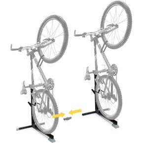 Bike Nook Bike Stand & Vertical Storage Rack With Connector (2 Pack), The Original Vertical Bicycle Floor Stand for Garage, Indoor and Outdoor Storage, Perfect Bike Accessories for Small Spaces in Saudi Arabia