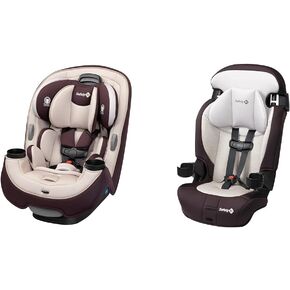 Safety 1st Grow and Go All-in-One Convertible Car Seat & Grand 2-in-1 Booster Car Seat, Extended Use: Forward-Facing with Harness, 30-65 pounds and Belt-Positioning Booster, 40-120 pounds, Dunes Edge