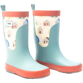 7AM Unisex Toddler Rain Boot - Comfortable Waterproof Natural Rubber Boots for Toddler & Kid, Anti-Slip | Rainwear Collection