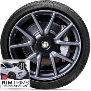 3/8 Inch Wide Wheel Rim Protectors | Curb Rash Rim Protector | Set of 4 | Durable Rim Guards | Easy to Install Universal Fit (Black)
