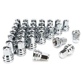 32PCS Wheel Lug Nut (Chrome) of 14x1.5 Lug Nuts Fit for 2017-2024 Ford F250 F350 Replace HCPZ-1012-A HCPZ-1012-B - Wheel Accessories Parts Set