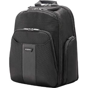 EVERKI Versa 2 Premium Business Laptop Backpack - Women's or Men's Backpack for Work with 14.1" - 15" Adjustable Compartment, 21.5L Capacity, Travel Friendly Ballistic Nylon Back Pack (EKP127B), Black