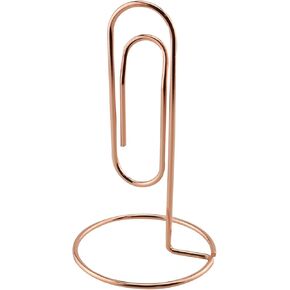 1PC Office Study Note Holder Desk Paper Clip Memo Holder Paper Clip Memo Organizer (Rose Gold)