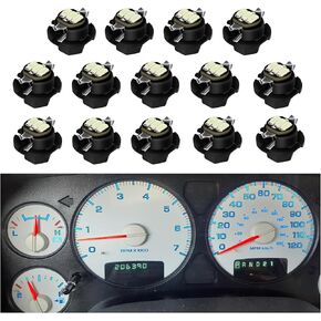 Instrument Gauge Cluster Panel Speedometer LED Lights Bulbs Kit replacement Compatible with 2002-2006 Do-dge Ram 1500 2500 3500 (Red), Pack of 14