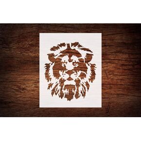 Reusable Lion Stencil 8.5" x 11" - Majestic Design for Safari-Themed Crafts