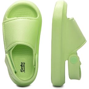 FUNKYMONKEY Unisex-Child Pillow Slippers Lightweight Adjustable EVA Slide Sandals for Boys and Girls