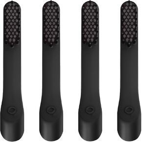 4-Pack Black Toothbrush Replacement Heads Compatible with Quip Electric Brush Head Refill for Quip Black