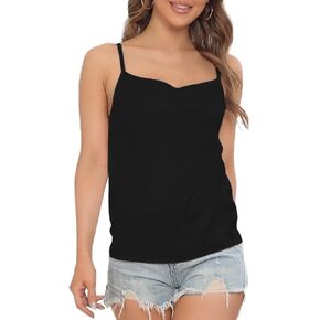 Women's Sexy Sleeveless Cami Tops Summer Adjustable Spaghetti Strap Camisole Shirts Blouses