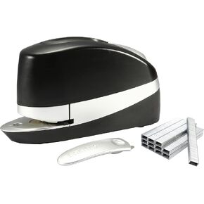 Bostitch Office Impulse 20 Sheet Executive Electric Stapler - Heavy Duty, No-Jam, (20SUITE-BLK), Black/Silver