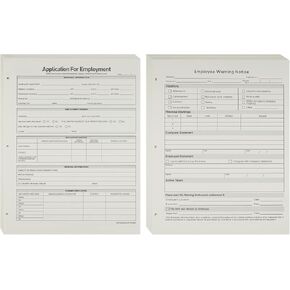 100 Sheets Employee Warning Notice Forms +100 Sheet Employment Application Job Forms,3-Hole Punched&Alphabetical tabs