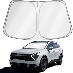 Custom Fit Windshield Sun Shade for 2023-2024 Kia Sportage - Foldable, Easy to Install, 210T Reflective Fabric, Double Layer Design, Blocks 99% UV Rays, Keeps Car Cooler