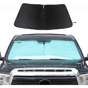 Car Front Windshield Sunshade Compatible with Toyota Tundra 2007-2021 Front Window Sun Shade, Foldable Reflective Sun Visor,Blocks UV Rays Sun Visor Protector Heat Shield