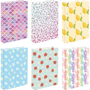 Stretchable Fabric Book Cover for Hardcover, 6 Pack of Ali & Boo Nylon Book Cloth - Book Cover Sleeve, Durable, Washable, Book Cover Protector for Hardcover and Textbooks (Cute, 9.5" x 11")