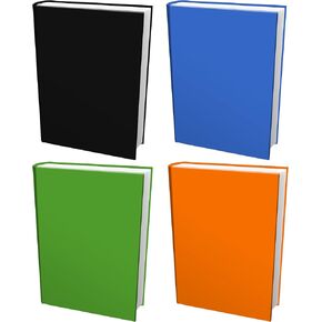 Easy Apply, Reusable Book Covers 4 Pk. Best Jumbo 9x11 Textbook Jackets for Back to School. Stretchable to Fit Most Large Hardcover Books. Perfect Fun, Washable Designs for Girls, Boys, Kids and Teens