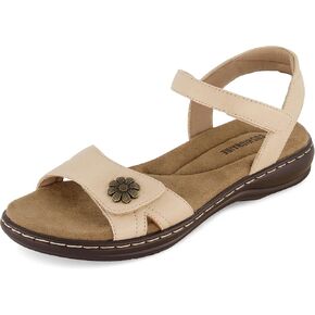 CUSHIONAIRE Women's Bloom comfort sandal with +Comfort Foam and Wide Widths Available, Tan 8