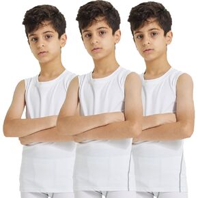 الأولاد ضغط تانك القمم رياضي بلا أكمام قميص الشباب سريعة الجافة قميص داخلي تجريب Baselayer كرة القدم تي شيرت in Kuwait