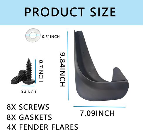 4 قطع من اللوحات الطينية للسيارة، مشاعل العجلات الأمامية والخلفية المرنة تحمي جسم السيارة، ملحقات خارجية عالمية للسيارات، مشاعل حاجز مشاعل للسيارات والشاحنات وسيارات الدفع الرباعي in Kuwait