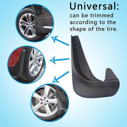 4 قطع من اللوحات الطينية للسيارة، مشاعل العجلات الأمامية والخلفية المرنة تحمي جسم السيارة، ملحقات خارجية عالمية للسيارات، مشاعل حاجز مشاعل للسيارات والشاحنات وسيارات الدفع الرباعي in Kuwait