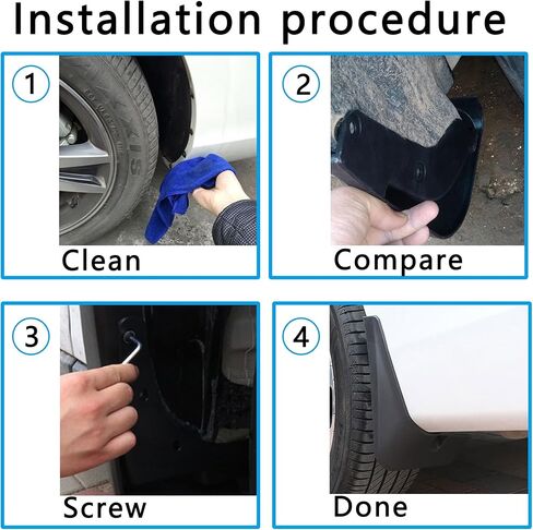 4 قطع من اللوحات الطينية للسيارة، مشاعل العجلات الأمامية والخلفية المرنة تحمي جسم السيارة، ملحقات خارجية عالمية للسيارات، مشاعل حاجز مشاعل للسيارات والشاحنات وسيارات الدفع الرباعي in Kuwait