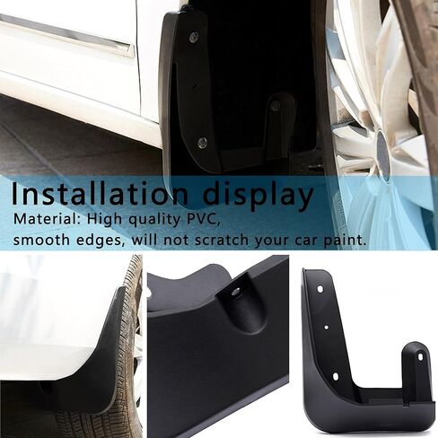 4 قطع من اللوحات الطينية للسيارة، مشاعل العجلات الأمامية والخلفية المرنة تحمي جسم السيارة، ملحقات خارجية عالمية للسيارات، مشاعل حاجز مشاعل للسيارات والشاحنات وسيارات الدفع الرباعي in Kuwait