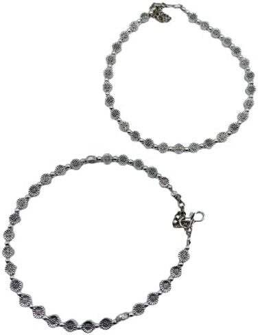 ANDYWARS FASHION خلخال فضي مؤكسد باللؤلؤ العرقي للنساء والفتيات، لؤلؤ بايال، أنكيل، خلخال بأسعار معقولة، مجوهرات الجسم، خلخال رائجة، خلخال مجوهرات هندية in Kuwait