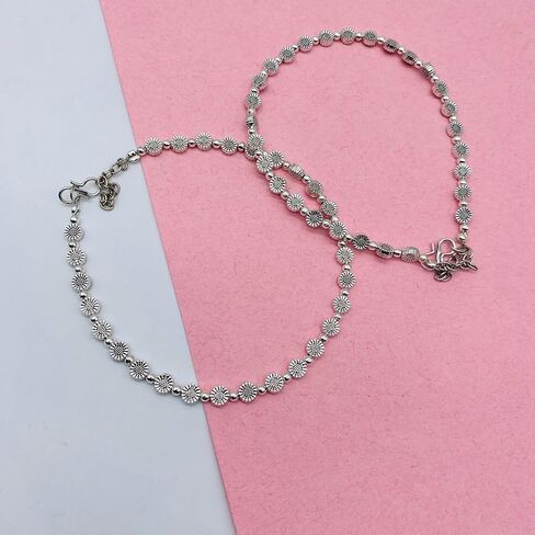 ANDYWARS FASHION خلخال فضي مؤكسد باللؤلؤ العرقي للنساء والفتيات، لؤلؤ بايال، أنكيل، خلخال بأسعار معقولة، مجوهرات الجسم، خلخال رائجة، خلخال مجوهرات هندية in Kuwait