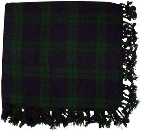 AAR Kilt Fly Plaid Acrylic Wool Scarf Rolled Fringe Shawl in Saudi Arabia
