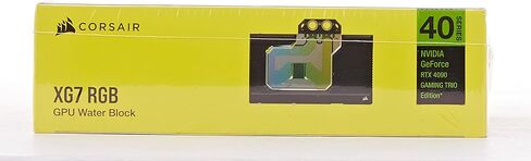 كورسير وحدة معالجة الرسومات الجرافيكية XG7 RGB RX 7900 XTX من هيدرو اكس - لوحدة معالجة الرسومات الجرافيكية AMD راديون RX 7900 XTX - نحاس مطلي بالنيكل - لوحة خلفية وكيبل محول ARGB 5 فولت - اسود in Kuwait