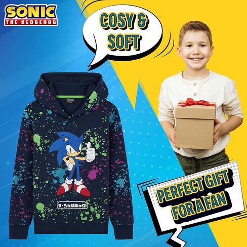 Sonic The Hedgehog Boys' Hoodies - Hooded Sweatshirt for Kids Lounge Wear Street Style 4-12 Years Gamer Gifts for Boys in Saudi Arabia