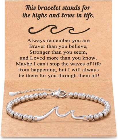 Tarsus Thinking of You Gifts for Women, Through The Waves of Life, Inspirational Gifts, Get Well Gift, Sympathy Thoughtful Gifts for Friend, Encouragement Cheer Up Bracelet in Saudi Arabia