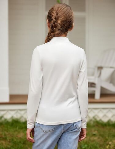Arshiner Girls Long Sleeve Mock Turtleneck Shirts Slim Fit Casual Base Layer Top Tee in Saudi Arabia