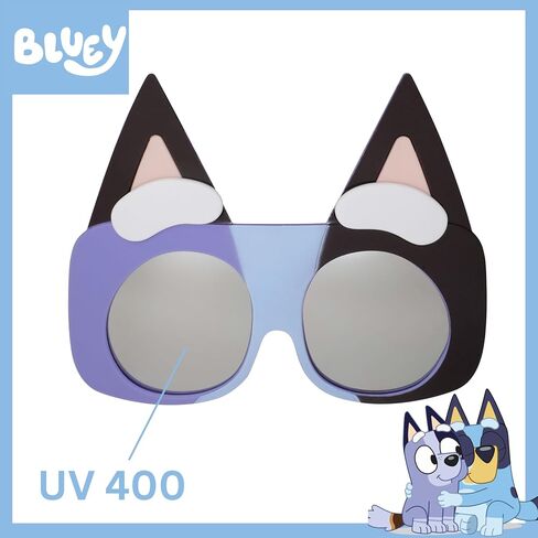 Sun-Staches Bluey Official Sunglasses | Dress up as Bluey, Bingo, Socks or Muffin | UV 400 | One Size Fits Most in Saudi Arabia
